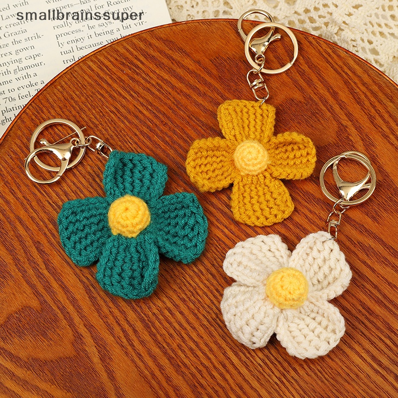 Móc Khóa Xe Hơi / Ba Lô Dệt Thủ Công Họa Tiết Hoa SBS Thời Trang