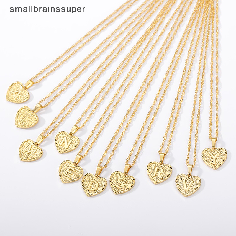 Vòng cổ Mặt Hình Trái Tim Khắc Chữ Cái A-Z Thời Trang Dành Cho Nữ