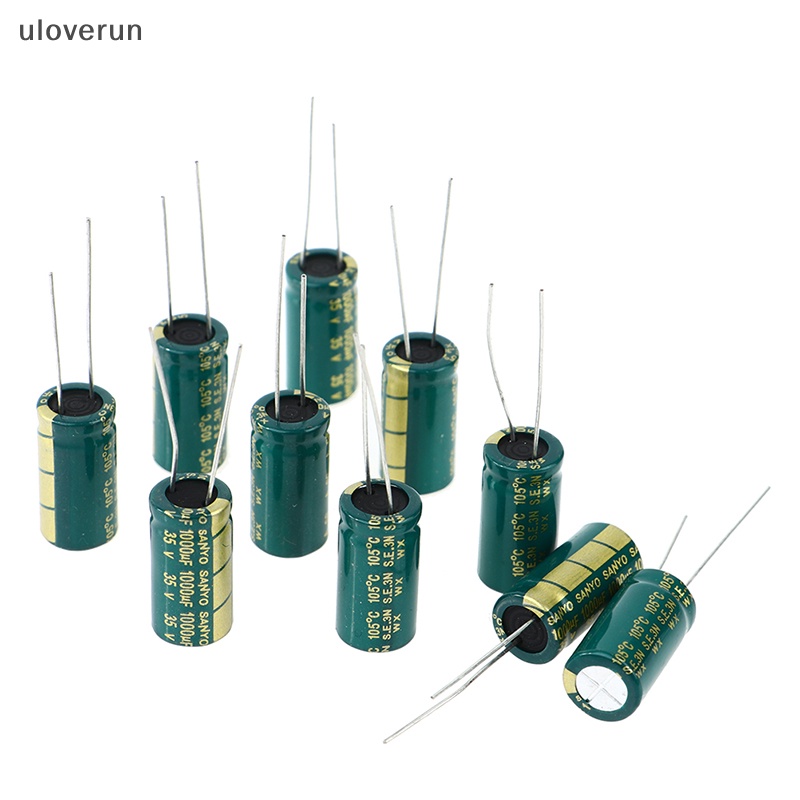 Uloverun Bộ 10 Linh Kiện Điện Tử 35V 1000UF Kích Thước 10 * 20MM vn