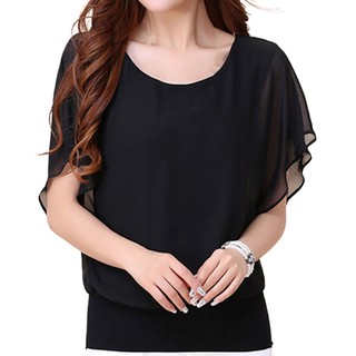 Áo cánh dơi cổ tròn màu sắc thời trang cho nữ