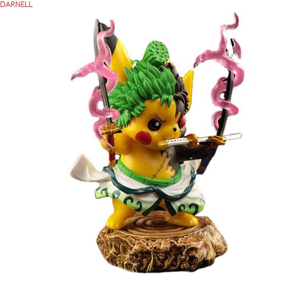 DARNELL Mô Hình Nhân Vật Roronoa Zoro Hoạt Hình Pikachu Bằng PVC