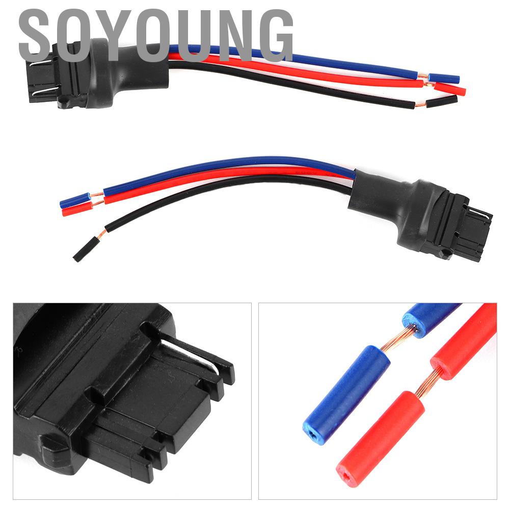 Soyoung Male Socket Connector 2Pcs 3157 Car Bulb Holder Adapter Wire for Turn Signal Light