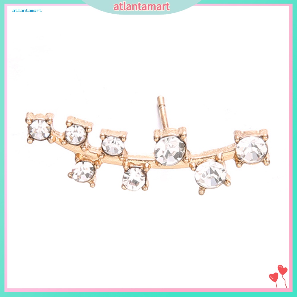 Túi Đựng Đồ Dùng Tiện Lợi Chất Lượng| 1 Bông Tai Hình Nhánh Cây Đính Đá Lấp Lánh Thời Trang Cho Nữ