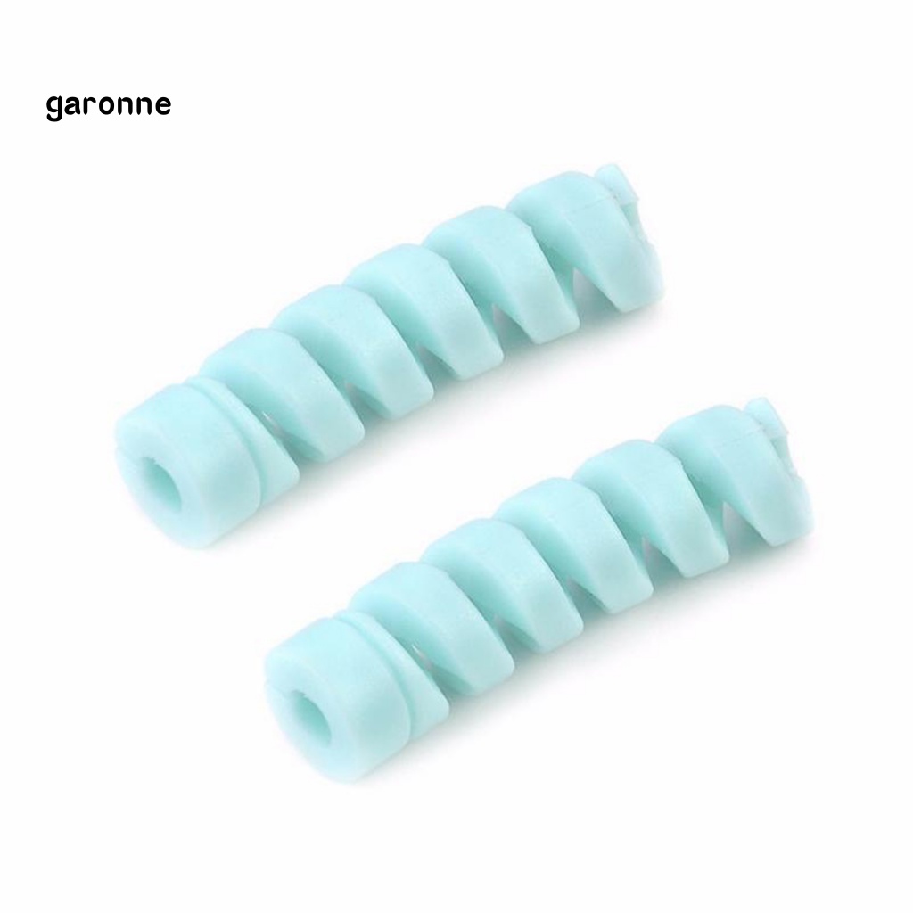 1 Cặp Dây Quấn Bảo Vệ Cáp Sạc / Điện Thoại / Máy Tính / Laptop Hình Xoắn Ốc Bằng Nhựa Bền Chống Rối