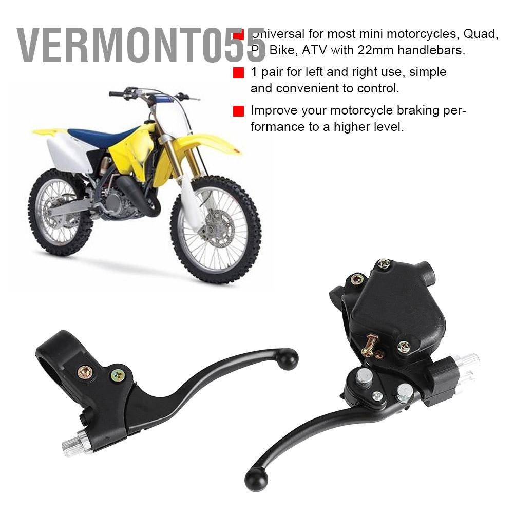 Vermont055 Cặp 22mm Trái Phải Ngón Tay Cái Cần Phanh Van Tiết Lưu Phù Hợp Với Mini Moto Quad Pit Bike ATV
