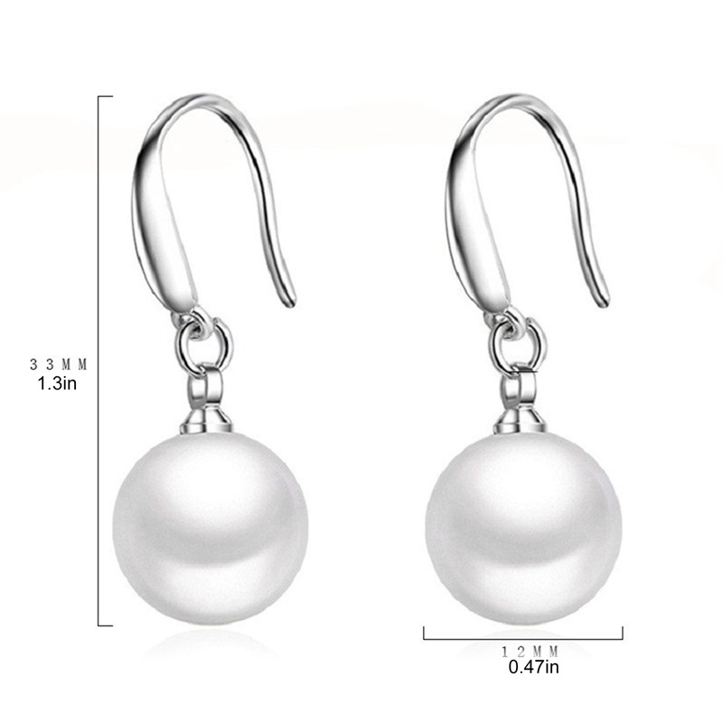 Ygt Set Vòng cổ + Bông Tai Đính Ngọc Trai Giả Hình Giọt Nước Thời Trang