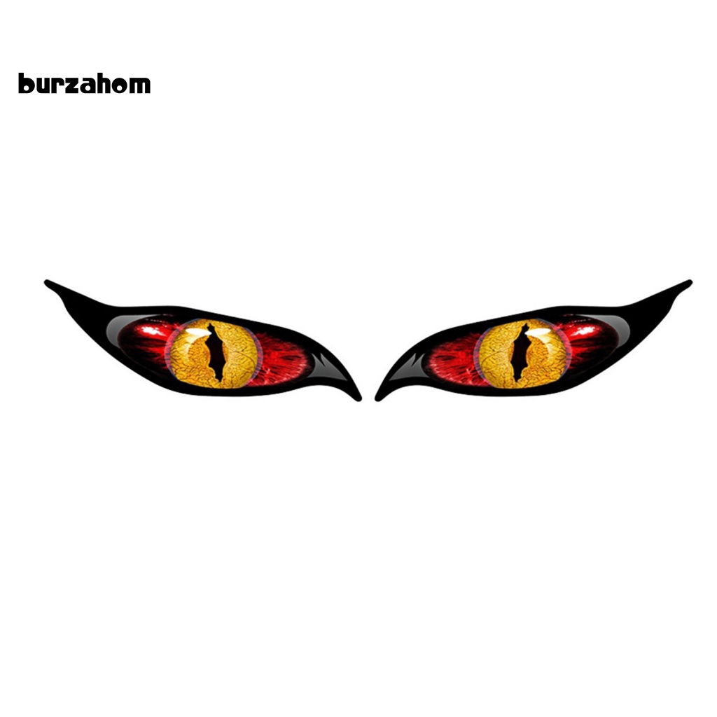 Set 2 Miếng Dán Phản Quang Chống Nắng Hình Đôi Mắt Quỷ Vui Nhộn Dành Cho Xe Hơi