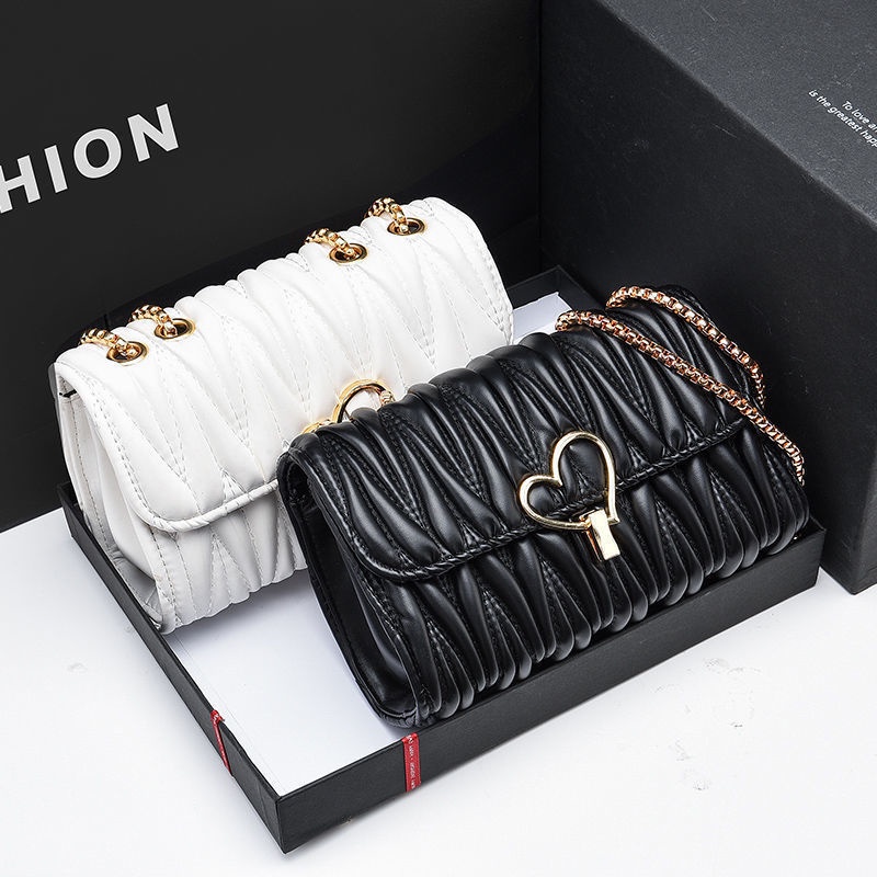 Túi Đeo Chéo Dây Xích Nhỏ Nhắn Phong Cách Hàn Quốc Thời Trang Cho Nữ