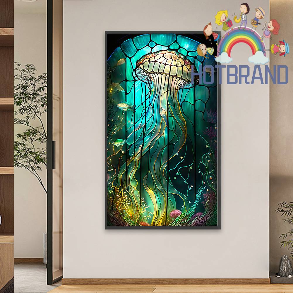 Tranh Đính Đá Kim Cương Toàn Bộ 5D DIY Hình Vẽ Sứa