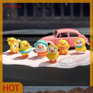 Tượng vịt vàng hoạt hình mini trang trí xe hơi