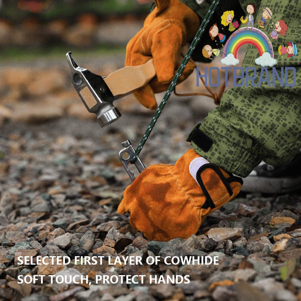 Găng Tay Nướng BBQ Bằng Da Bò Dày Dặn Cách Nhiệt Chống Cháy