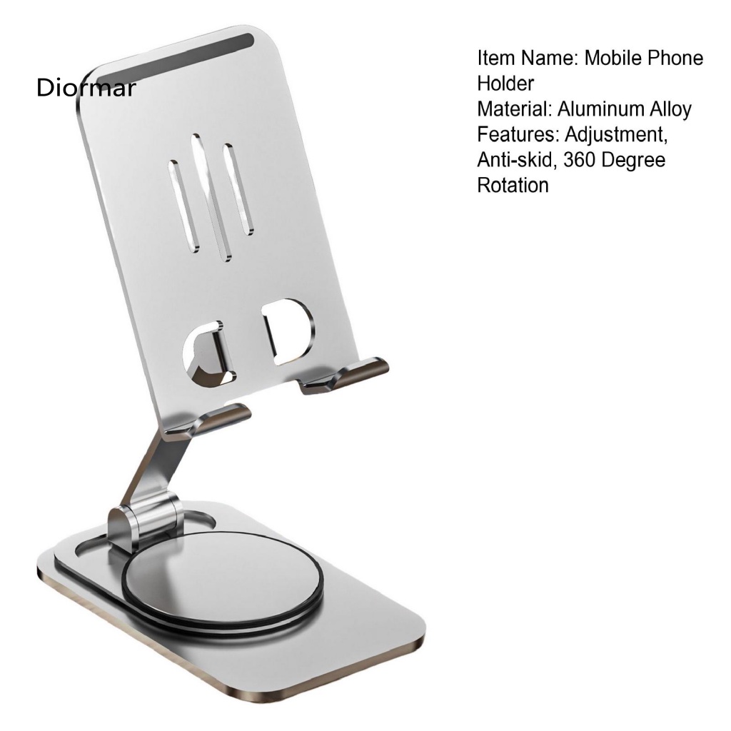 Giá Đỡ Điện Thoại Di Động Bằng Hợp Kim Nhôm Xoay 360 Độ Chống Trượt Có Thể Điều Chỉnh