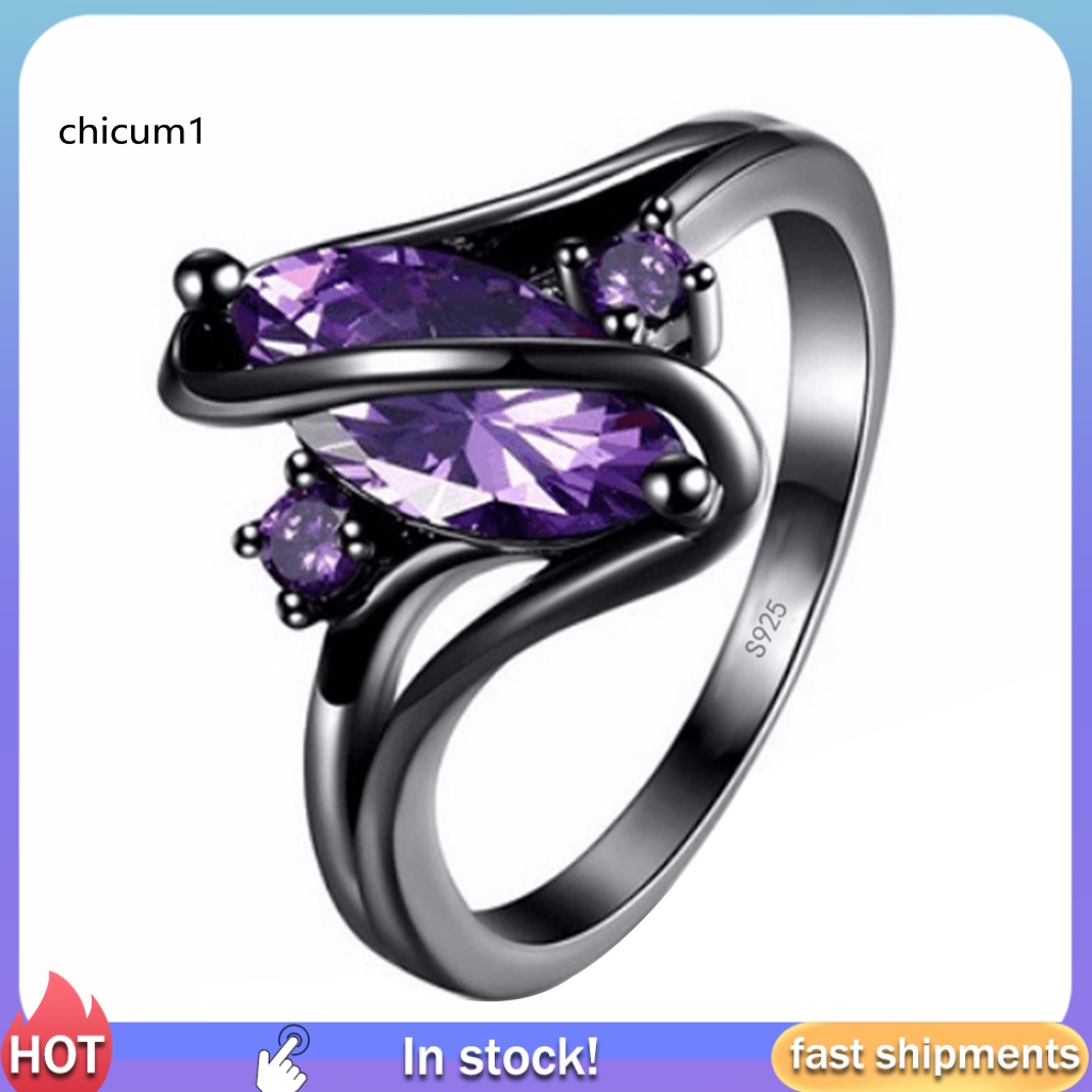 Nhẫn Đeo Ngón Tay Mạ Điện Đính Pha Lê Giả Hình Học Không Gây Dị Ứng Phong Cách Retro Cho Nữ Mặc Hàng Ngày