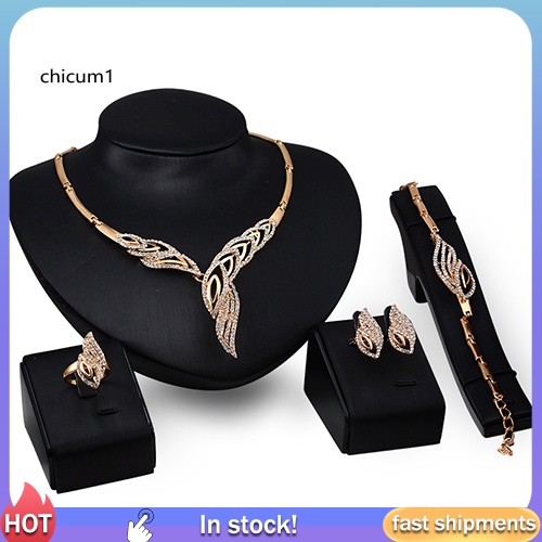 Bộ Trang SứC HợP Kim ĐíNh Đá HìNh GợN SóNg