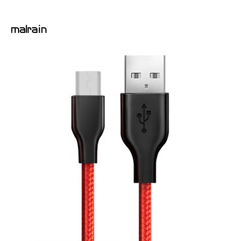 Dây Cáp Sạc Nhanh Micro USB / Type C Bằng Nylon Bện Dài 1m Dành Cho Điện Thoại Di Động
