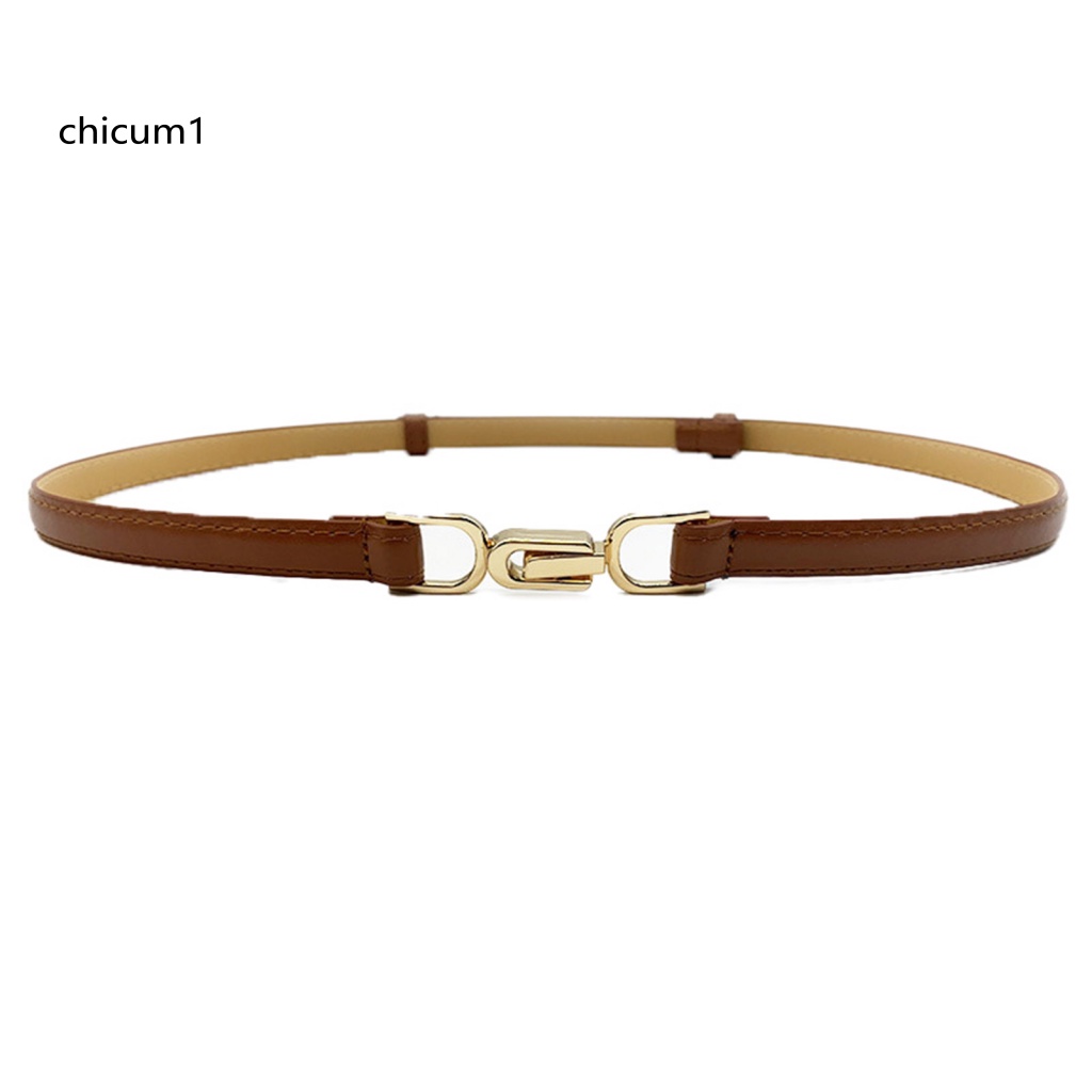 Thắt Lưng Giả Da Khóa Kim Loại Thời Trang Cho Nữ