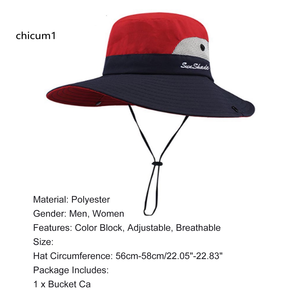 Mũ Bucket Màu Sắc Tương Phản Chống Nắng Có Thể Gập Lại Dành Cho Nam Và Nữ