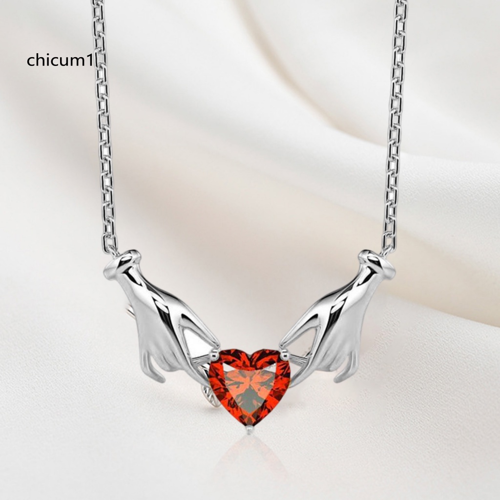 Vòng cổ Mặt Hình Trái Tim Màu Tương Phản Tùy Chỉnh Thời Trang