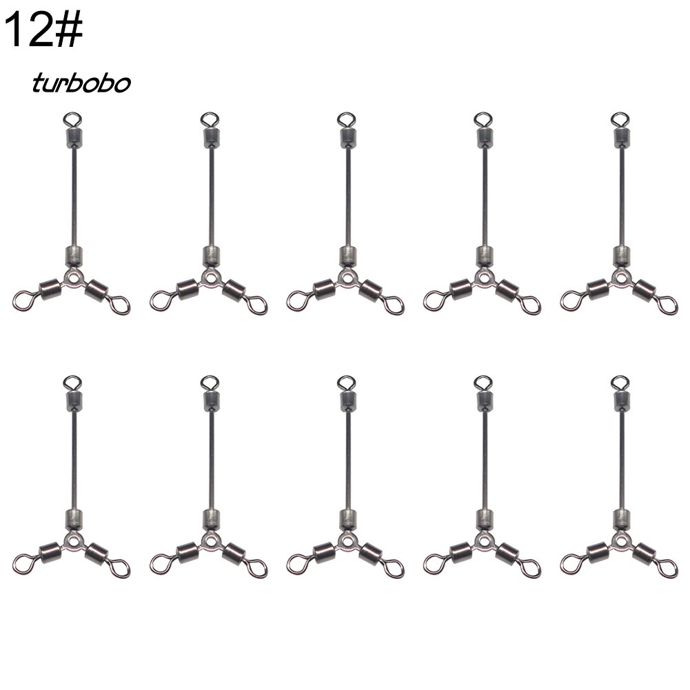 Set 10 Phụ Kiện Câu Cá 3 Chiều Xoay Được Bằng Thép Không Gỉ