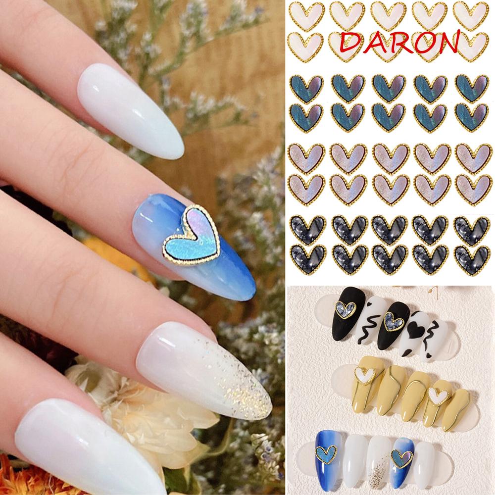 DARON Phụ Kiện Trang Trí Móng Tay Nghệ Thuật Bằng Hợp Kim Lấp Lánh DIY
