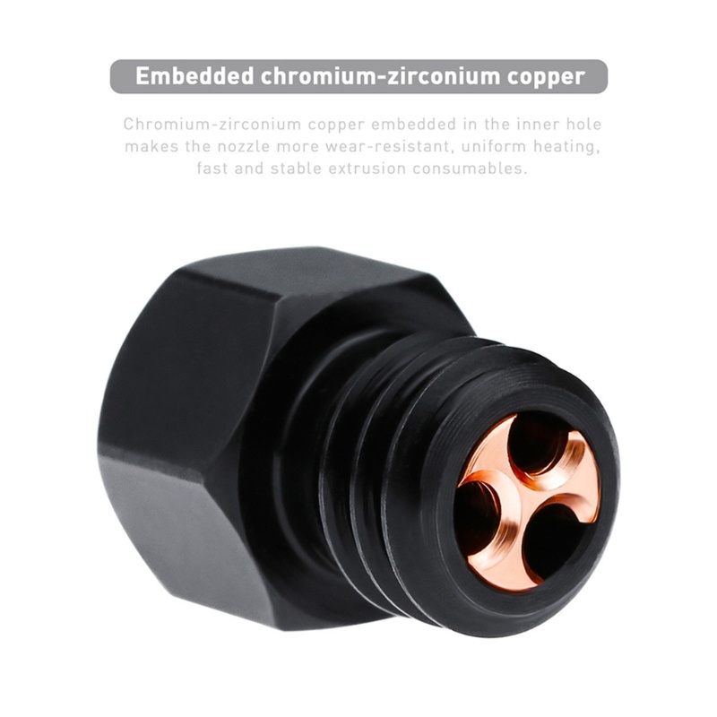 YXA 3D Printer Nozzle Tip 0 4mm 0 6mm 0 8mm for MK8 Hardened Steel Nozzle