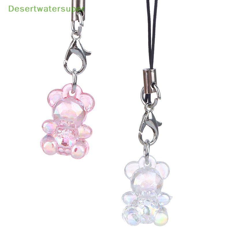 1 Móc Khóa Điện Thoại Trong Suốt Hình Gấu Đáng Yêu