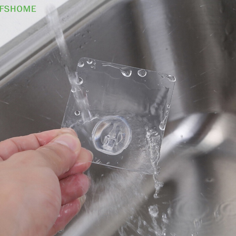 Set 4 Móc Treo Đồ Dán Tường Trong Suốt Chịu Lực 2KG