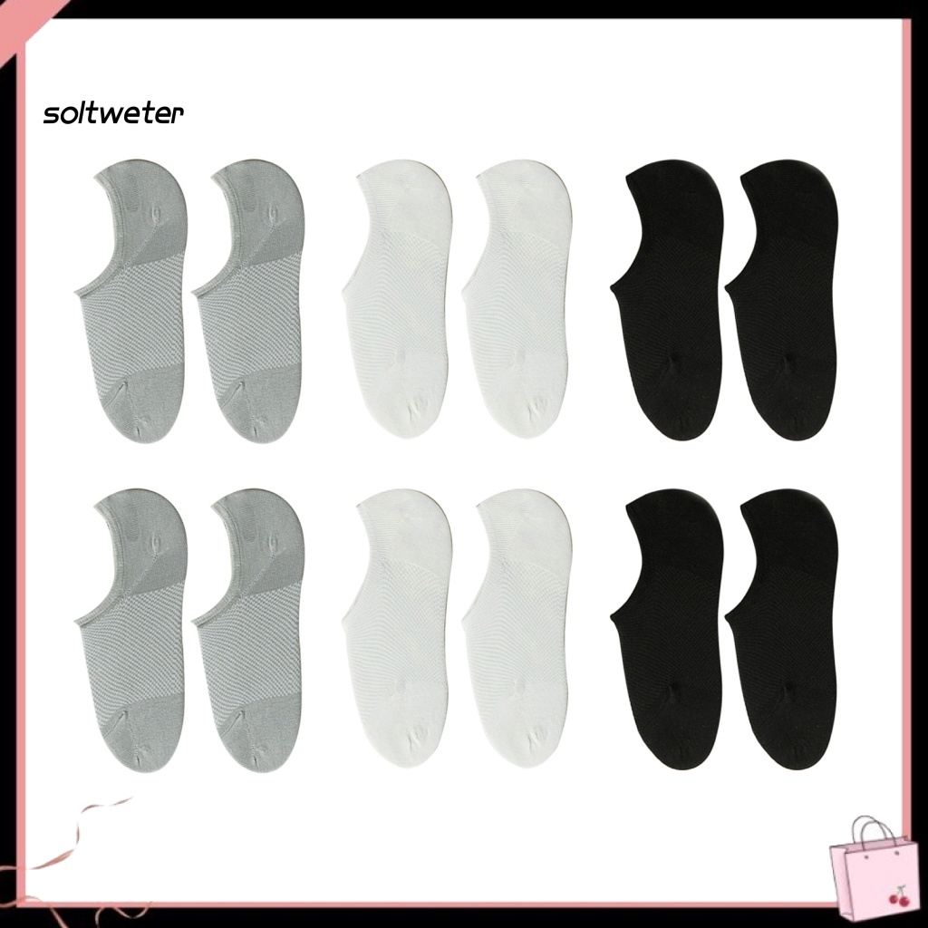 Set 6 Đôi Tất Cổ Thấp Chất Liệu Sợi Tre Cho Nam Nữ