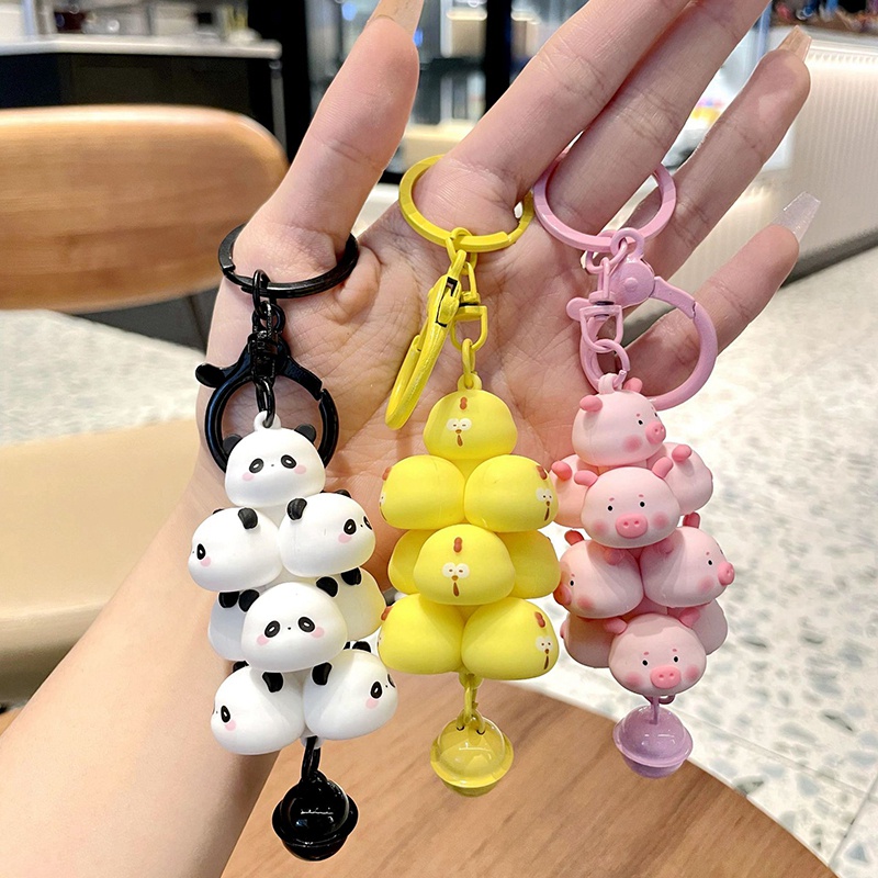 Móc Khóa Hình Gấu Trúc Hoạt Hình Dễ Thương Có Khóa Kim Loại