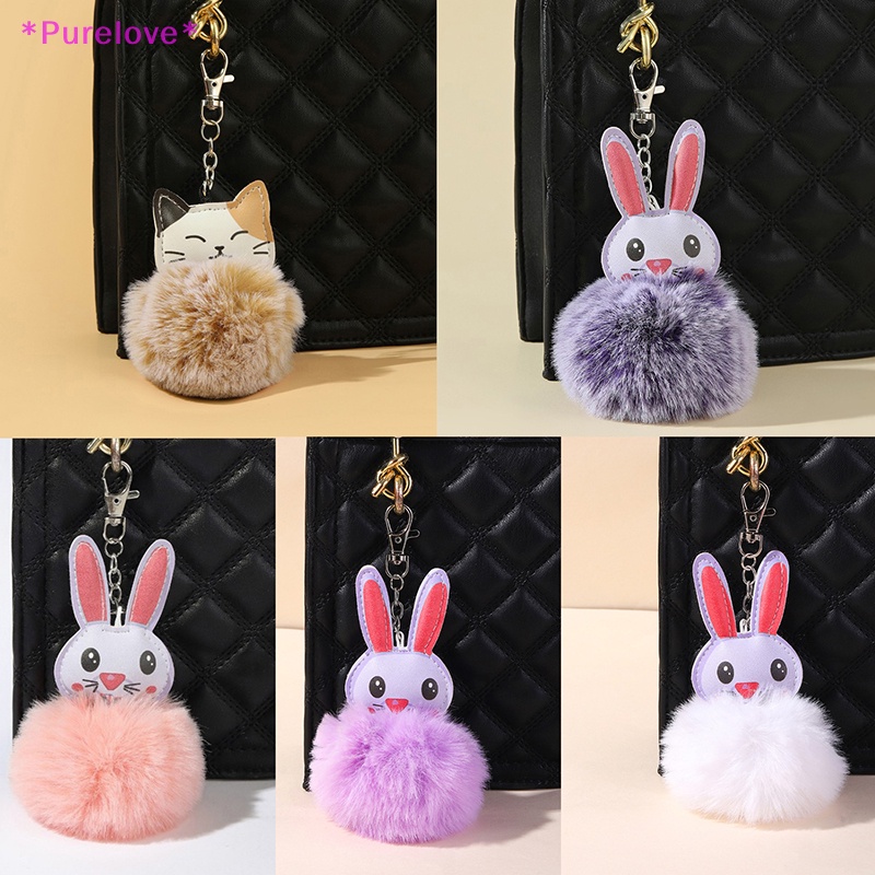 Móc Khóa Hình Mèo Bông Đáng Yêu Dành Cho Nữ Mới