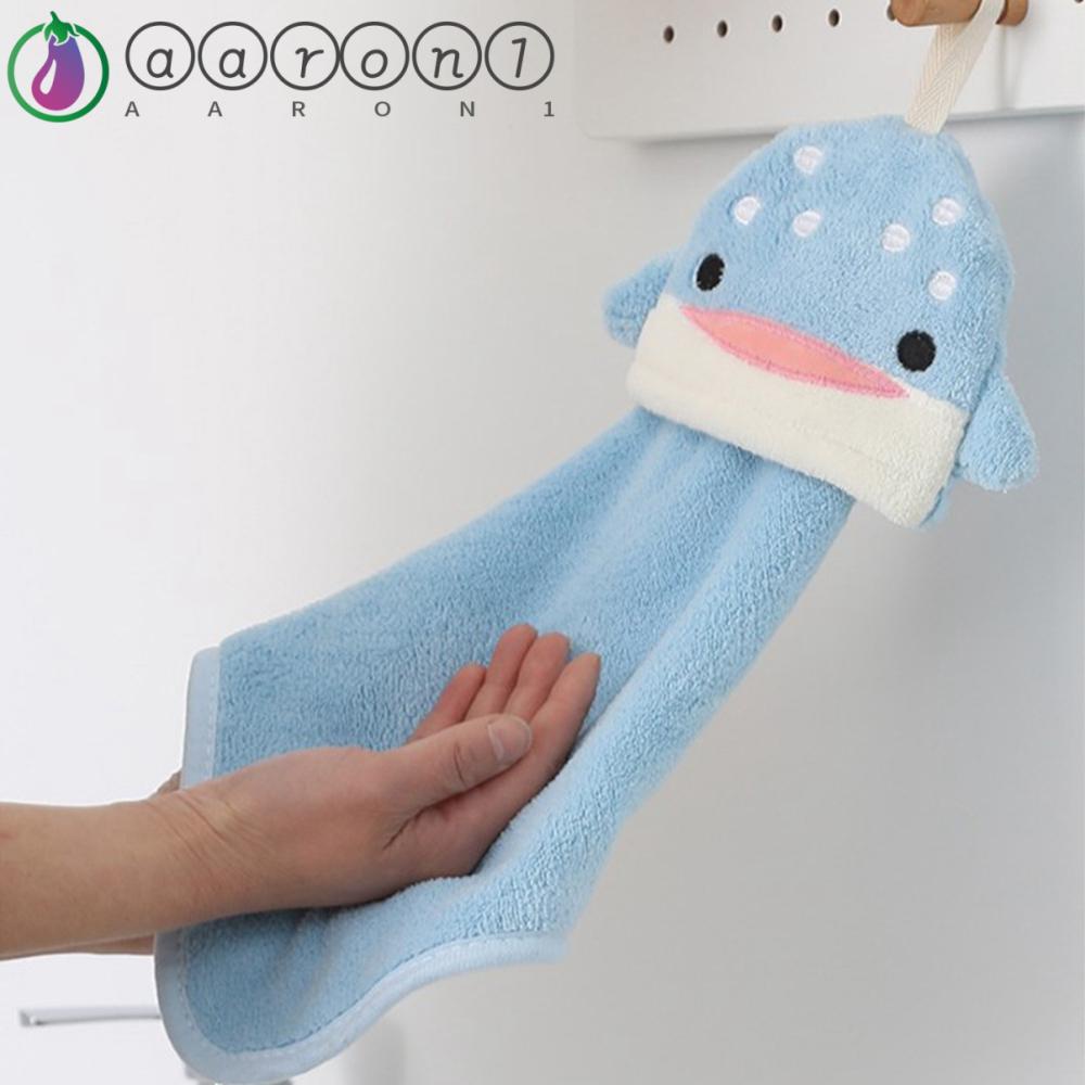 AARON1 Khăn Lau Tay Mềm Mại Nhanh Khô Họa Tiết Động Vật Dễ Thương Cho Bé