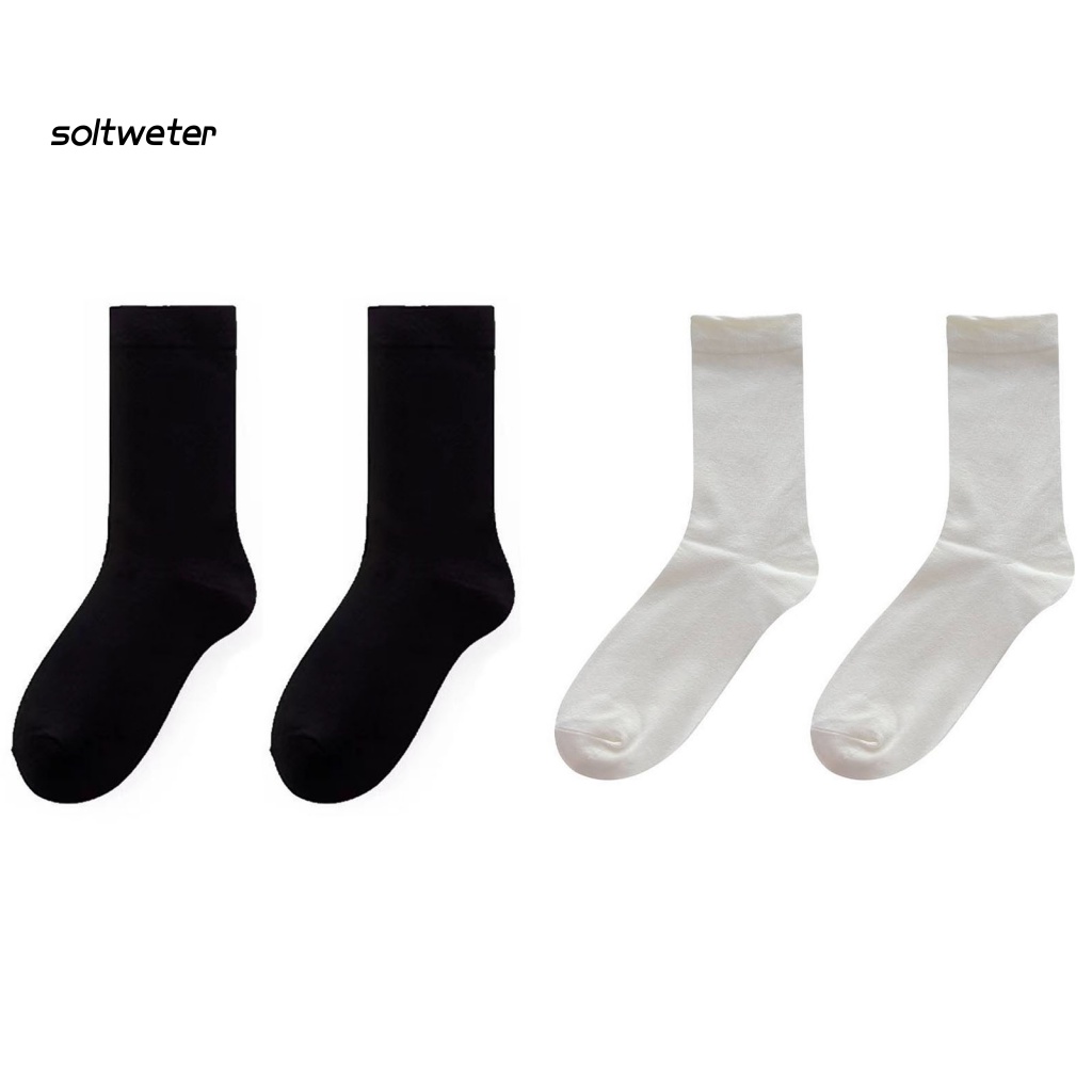 1 Đôi Vớ Thể Thao Dày Màu Trơn Đơn Giản Phong Cách Nhật Bản