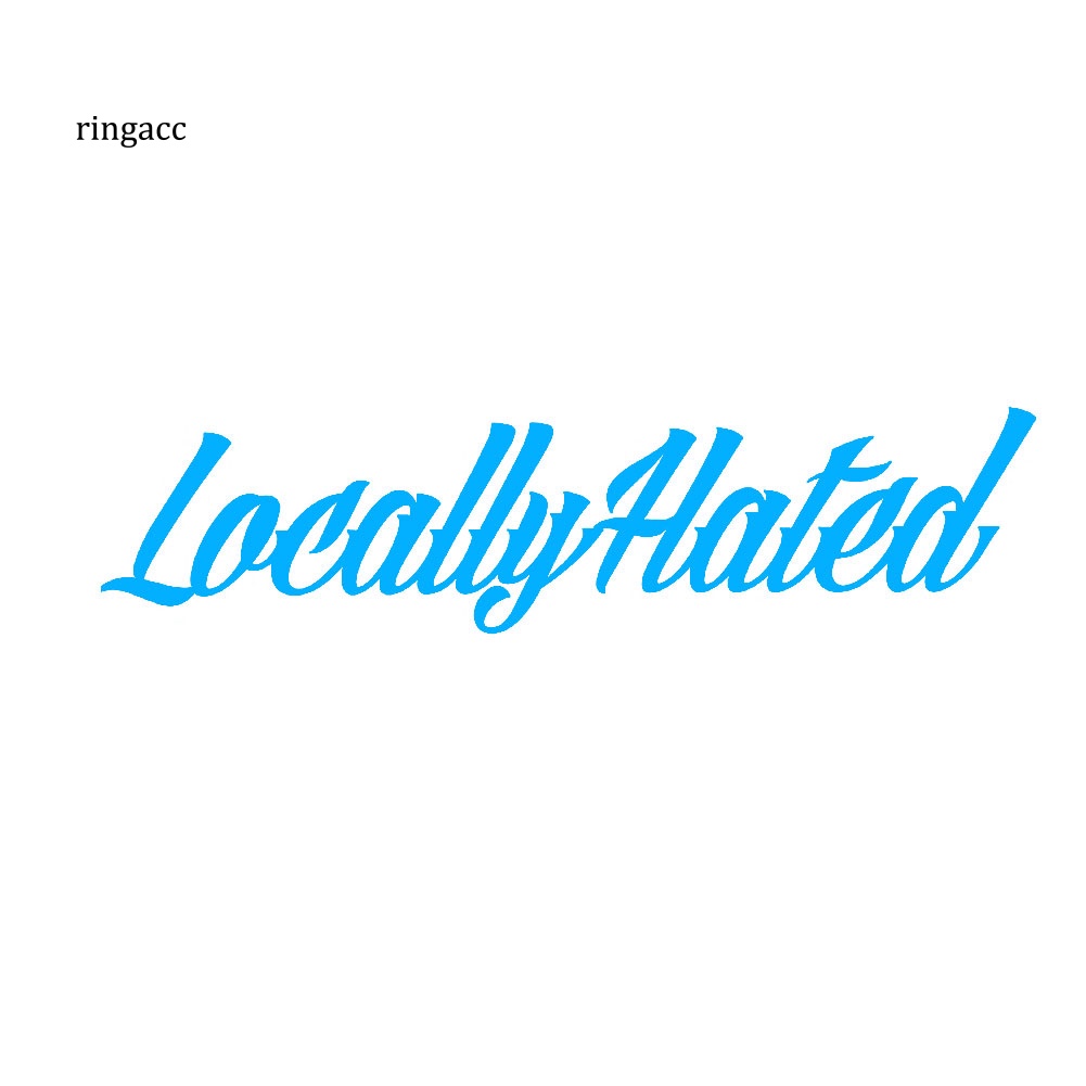 Đề Can Chữ Locally Hated Phản Quang Trang Trí Thân / Cửa Sổ Xe Hơi