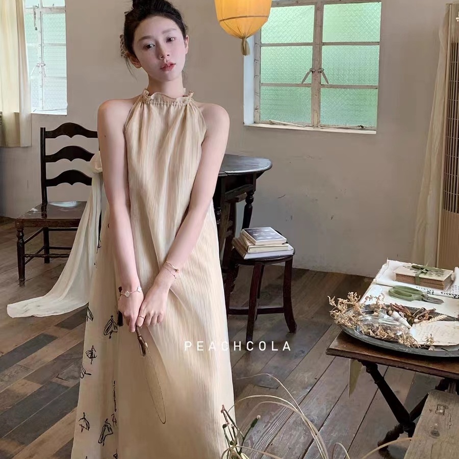 Đầm Dài Qua Gối Không Tay Phong Cách Trung Hoa Cổ Điển Thời Trang Mùa Hè Hàng Mới 2023 JN53