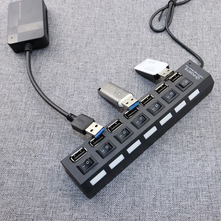 [HCM]Bộ Chia Cổng USB, USB Hub 7 Port Có Công Tắc