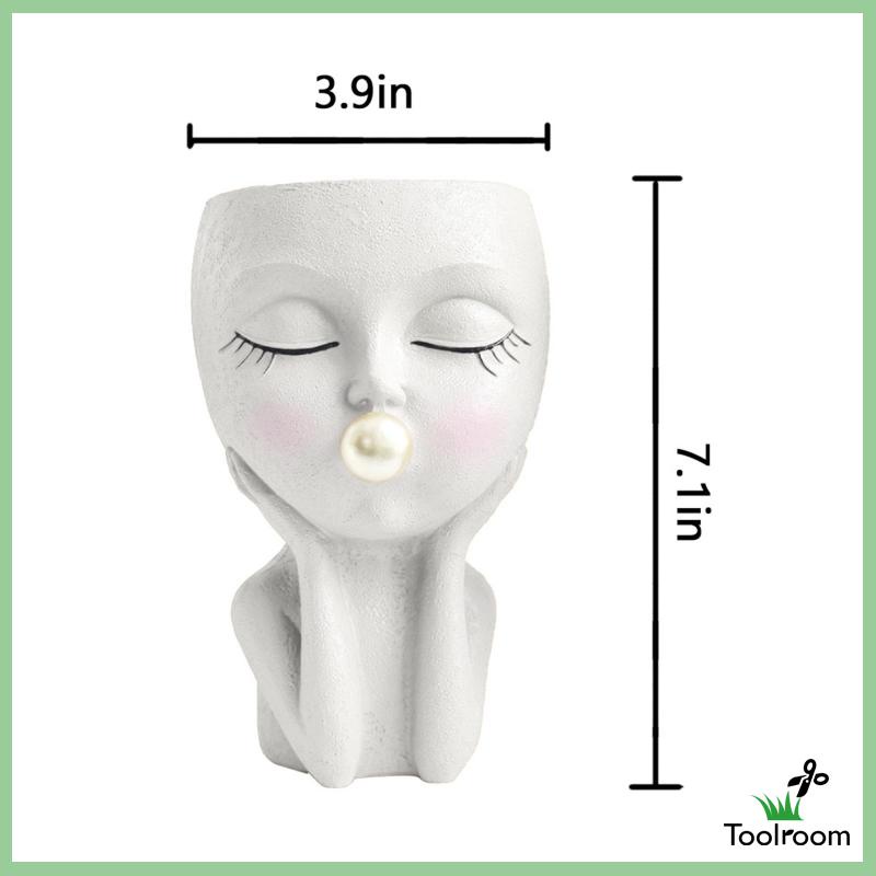 Chậu Trồng Cây Hình Mặt Cười Dễ Thương Có Lỗ Thoát Nước Tiện Dụng Trang Trí Nhà Cửa / Sân Vườn