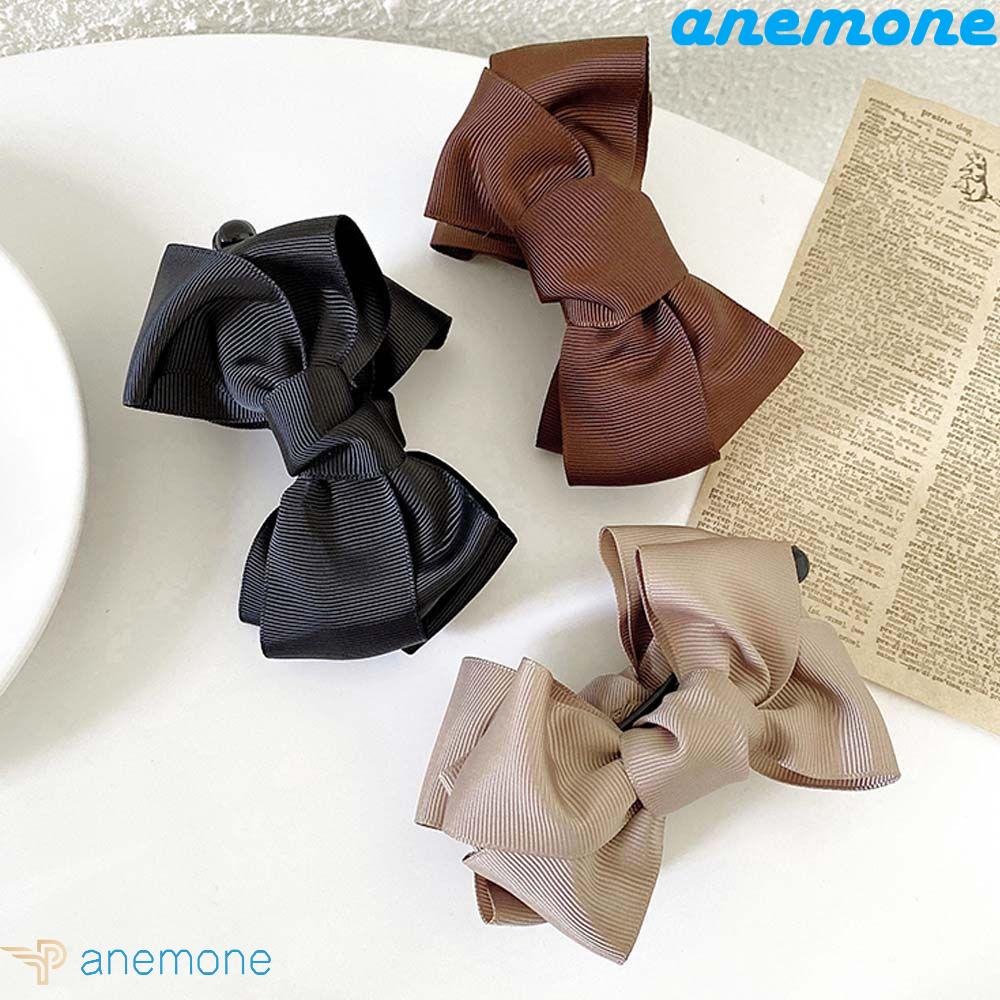 ANEMONE Giá Đỡ Kẹp Tóc Đuôi Ngựa Bằng Vải Phong Cách Hàn Quốc Cổ Điển
