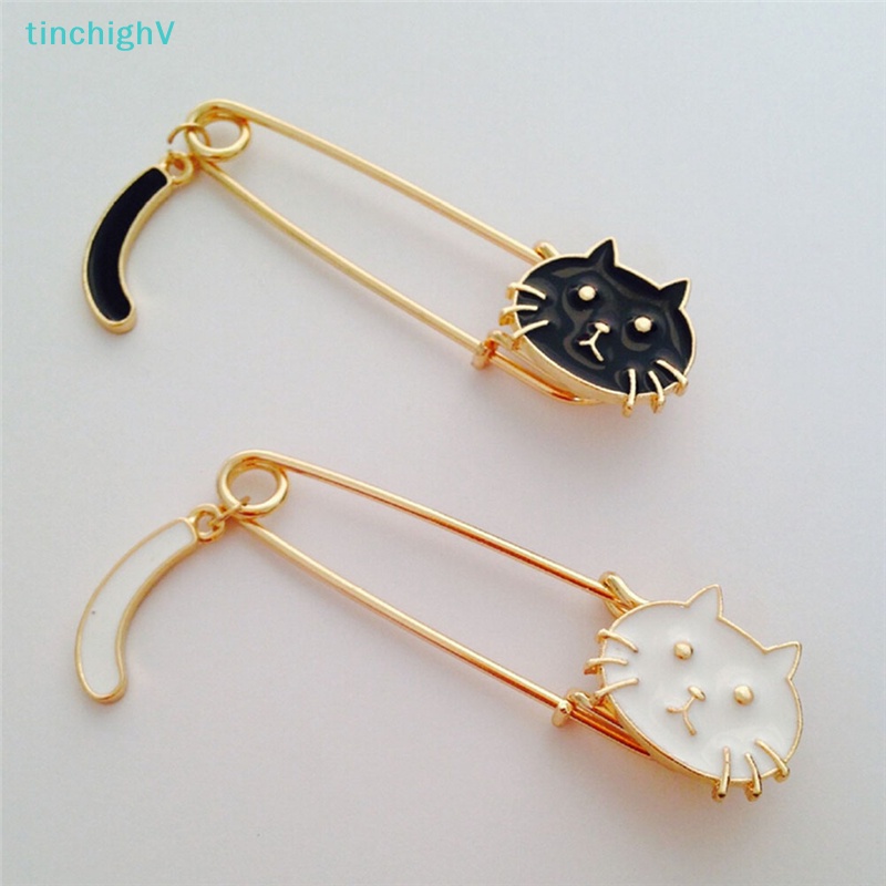 [TinchighV] Ghim Cài Áo Hình Mèo Đen Trắng Tinh Tế Thời Trang Cho Nữ [Mới]