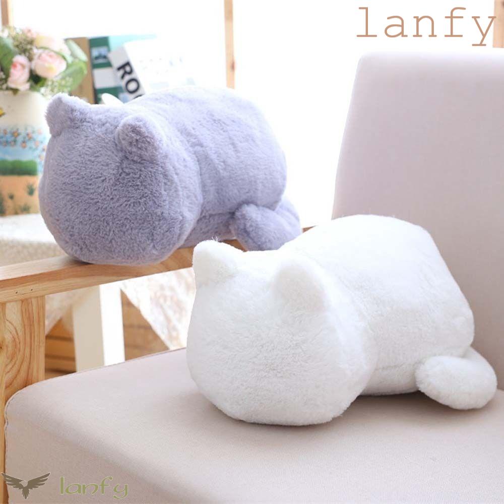 LANFY Gối Nhồi Bông Mềm Mại Hình Chú Mèo Dễ Thương Trang Trí Nhà Cửa