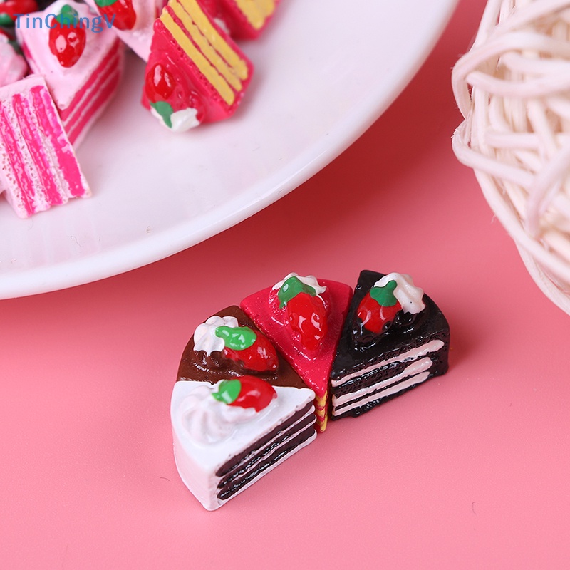 [TinChingV] Set 10 Bánh Kem Đồ Chơi Mini Bằng Nhựa resin Cho Nhà Búp Bê