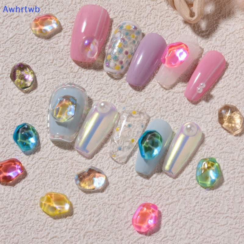 Set 5 Viên Đá Pha Lê 3d Dùng Trang Trí Móng Tay Nghệ Thuật Diy Mới