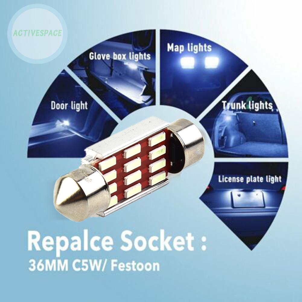 ⚡READYSTOCK⚡Festoon Canbus LED 36mm 4014 SMD Blue Illumination for Car Interior Enhancement