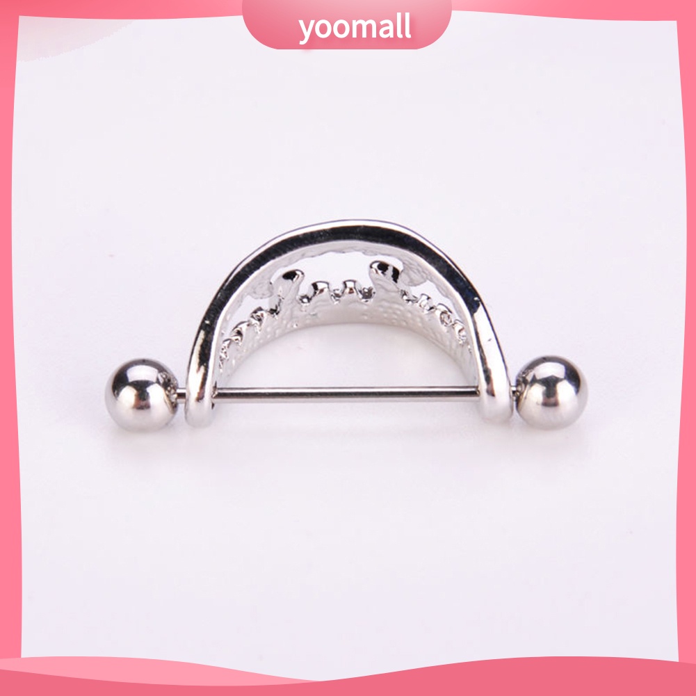 [YM] Khuyên Xỏ Nhũ Hoa Bằng Thép Phẫu Thuật Hình Trái Tim