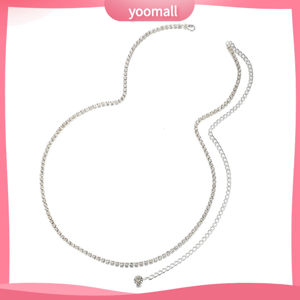 Thắt Lưng Một Lớp Bằng Kim Loại Đính Đá Thời Trang Đi Biển Mùa Hè