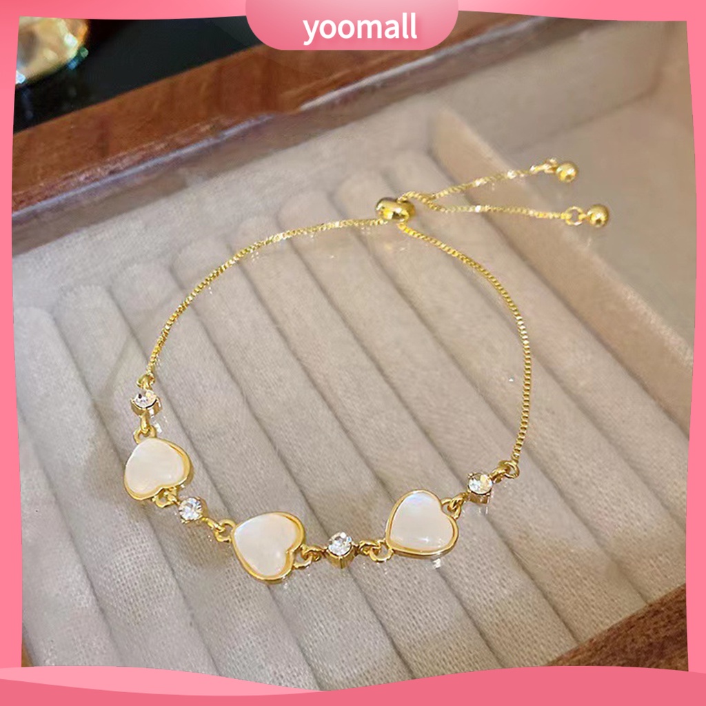 Vòng Tay Đính Đá Mắt Mèo Lấp Lánh Tùy Chỉnh Thời Trang Cho Nữ