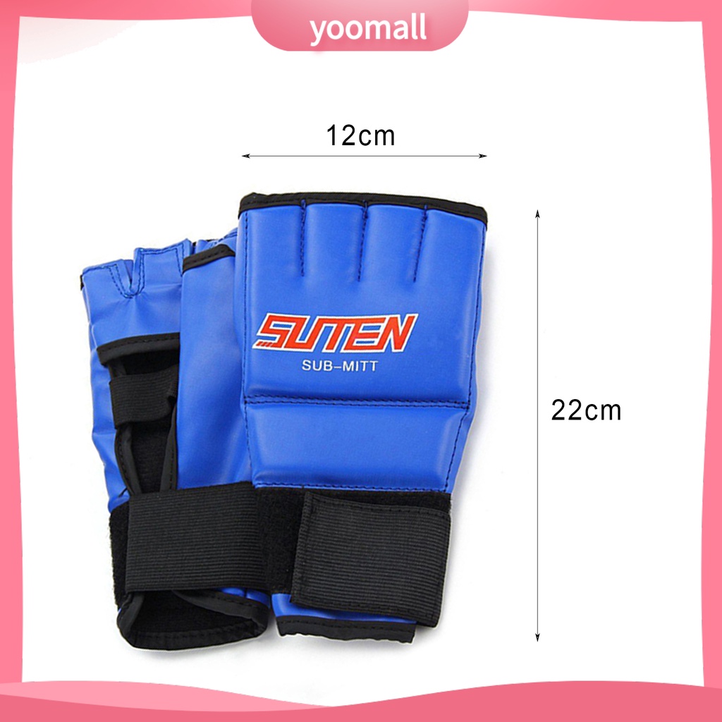 1 Đôi Găng Tay Hở Ngón Tập Đấm Bốc Mềm Mại Di Động