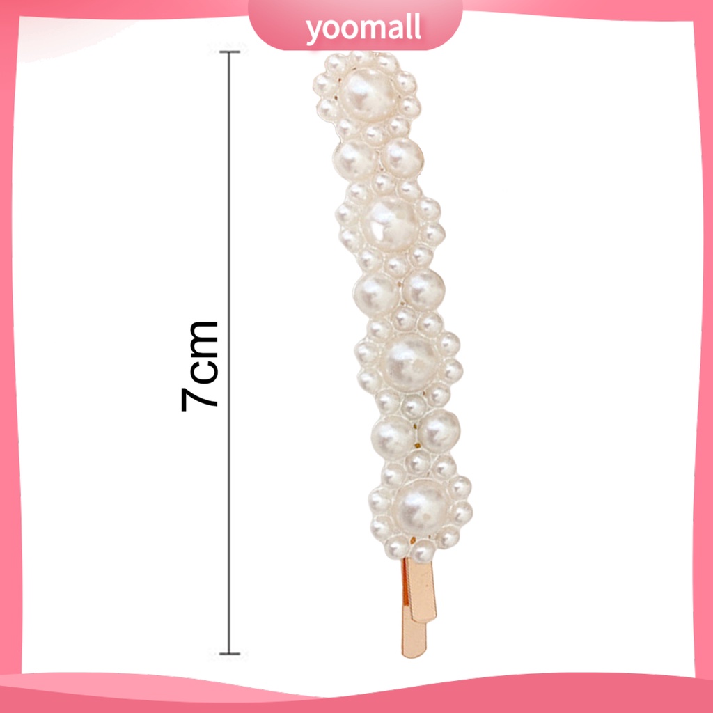 Kẹp Tóc Đính Ngọc Trai Giả Thiết Kế Đơn Giản Xinh Xắn Cho Nữ