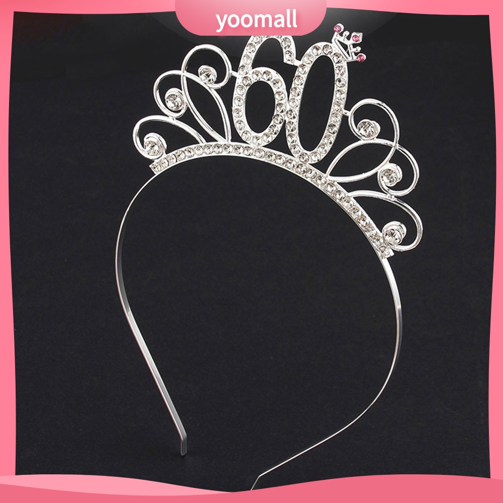 Băng Đô Vương Miện Trang Trí Tiệc Sinh Nhật 16 / 18 / 21 / 30 / 40 / 50 / 60 / 80