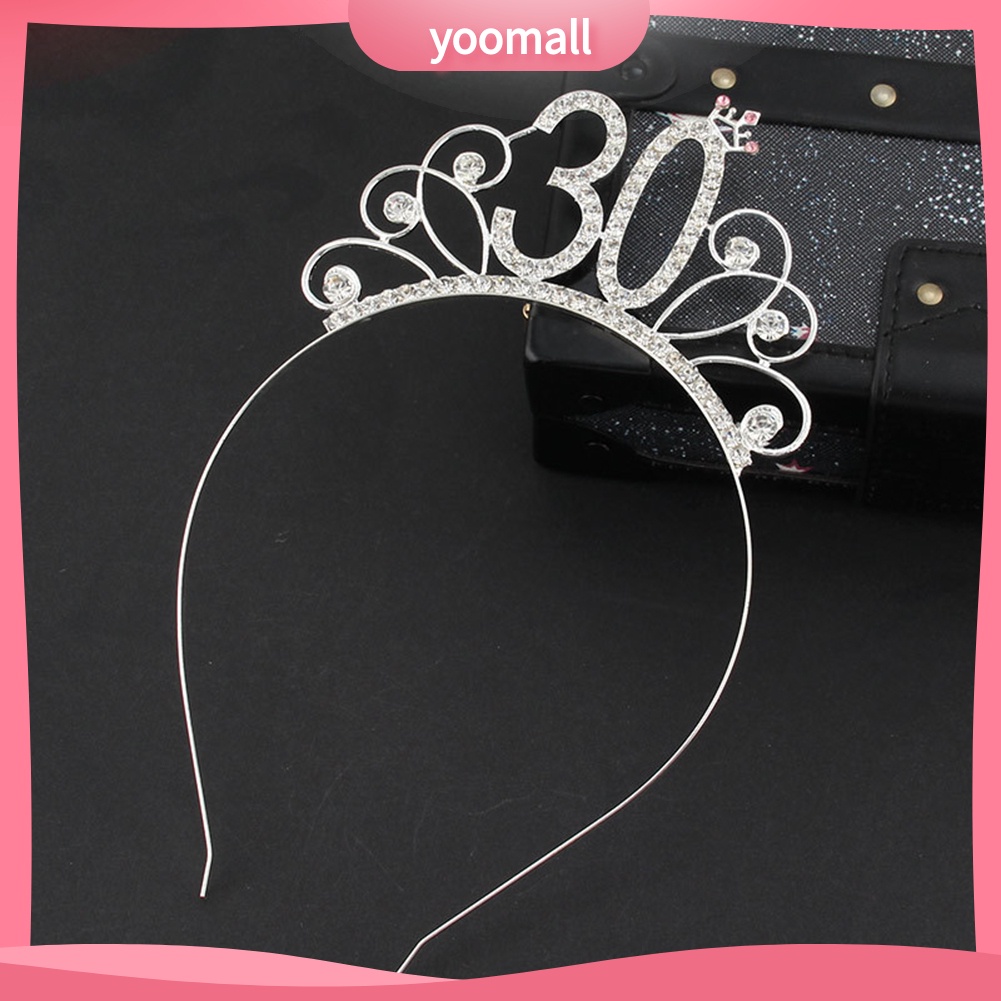 Băng Đô Vương Miện Trang Trí Tiệc Sinh Nhật 16 / 18 / 21 / 30 / 40 / 50 / 60 / 80