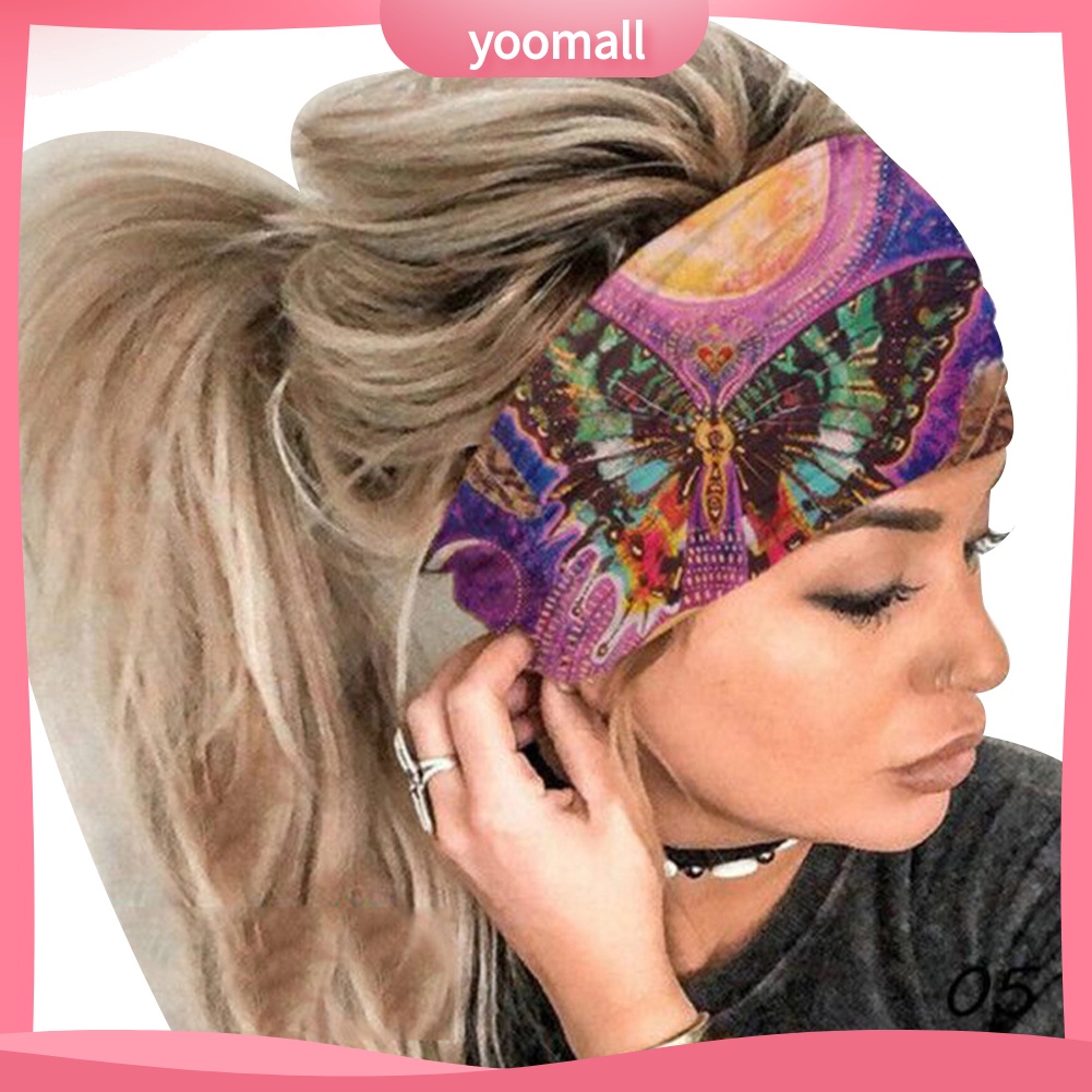 Băng Đô Thể Thao Bản Rộng Co Giãn Thoáng Khí Thấm Hút Mồ Hôi Nhiều Màu